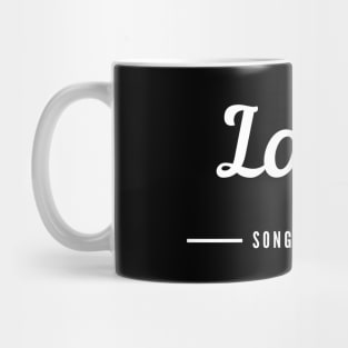 Couple (Lover/Beloved) - Lover - Song of Songs - White text Black Background Mug